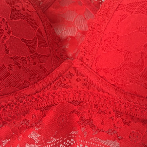 Victoria’s Secret Red Lace Longline Bralette Size Small - Picture 2 of 3